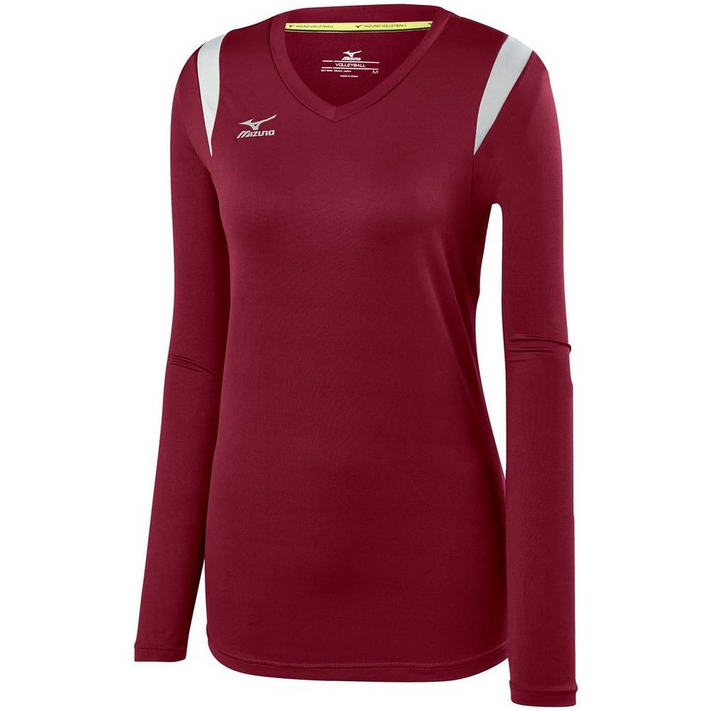 Mizuno Balboa 5.0 Long Sleeve Női Mezek Bordó/Titán FYV865310